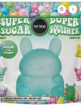 Top Trenz Super Duper Sugar Squisher Green Bunny Billie